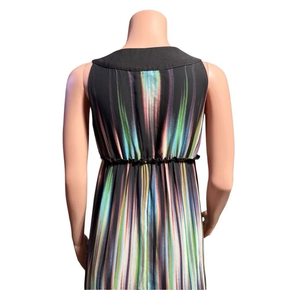 Samijo multicolored maxi dress with a beaded neckline M/8